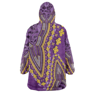 Dashiki Wearable Blanket Hoodie Luxury Afro - Violet