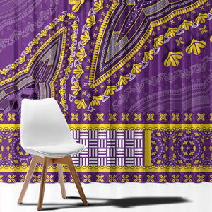 Dashiki Window Curtain Luxury Afro - Violet