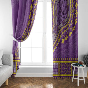 Dashiki Window Curtain Luxury Afro - Violet