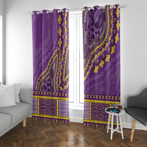 Dashiki Window Curtain Luxury Afro - Violet