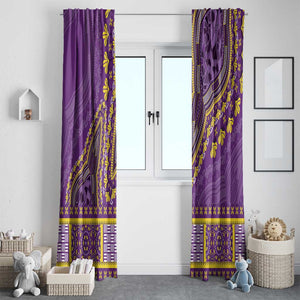 Dashiki Window Curtain Luxury Afro - Violet