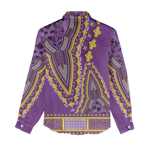 Dashiki Women Casual Shirt Luxury Afro - Violet