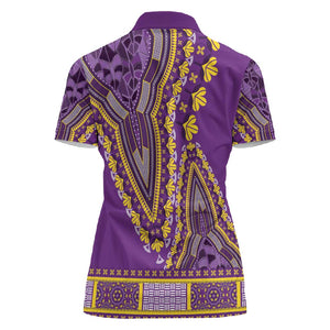 Dashiki Women Polo Shirt Luxury Afro - Violet