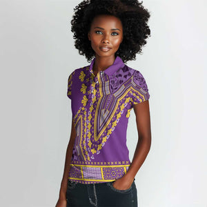 Dashiki Women Polo Shirt Luxury Afro - Violet