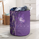 Lupus Awareness Purple Ribbon Butterfly Laundry Basket Hope