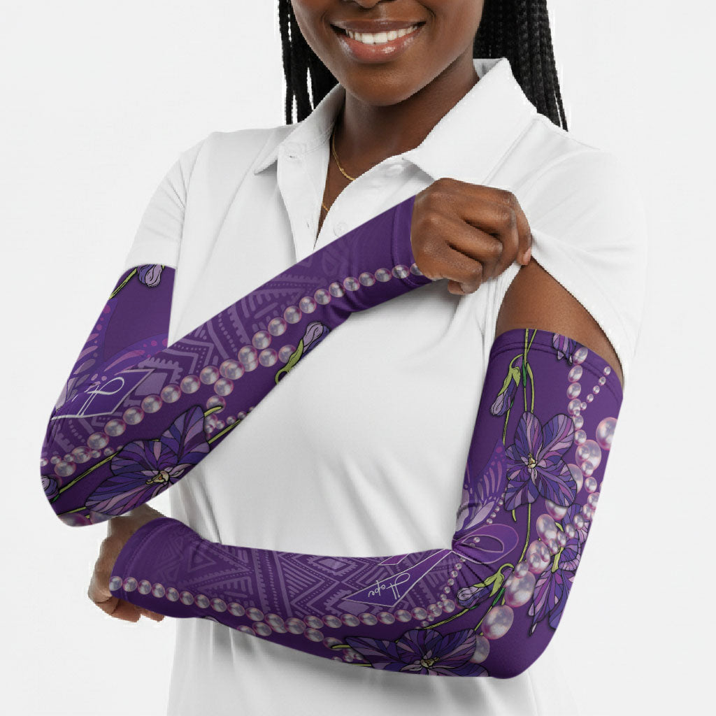 Lupus Awareness Purple Ribbon Butterfly Arm Sleeves Hope