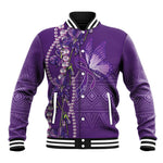 Lupus Awareness Purple Ribbon Butterfly Baseball Jacket Hope