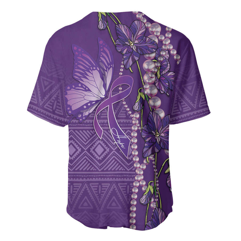 Lupus Awareness Purple Ribbon Butterfly Baseball Jersey Hope
