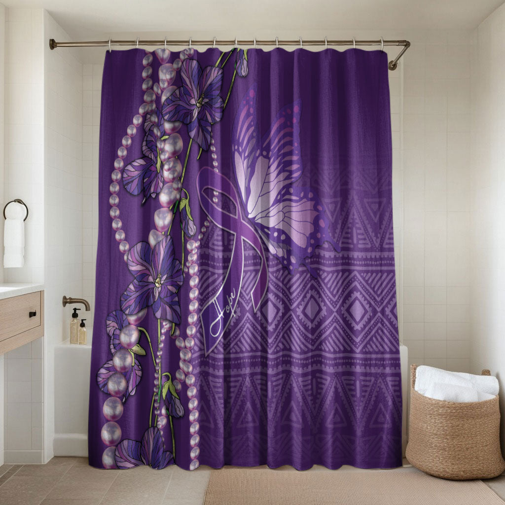 Lupus Awareness Purple Ribbon Butterfly Bathroom Set Hope