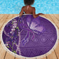 Lupus Awareness Purple Ribbon Butterfly Beach Blanket Hope