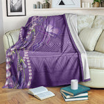 Lupus Awareness Purple Ribbon Butterfly Blanket Hope