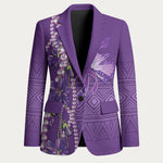 Lupus Awareness Purple Ribbon Butterfly Blazer Hope