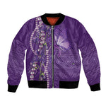 Lupus Awareness Purple Ribbon Butterfly Bomber Jacket Hope