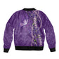 Lupus Awareness Purple Ribbon Butterfly Bomber Jacket Hope