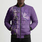 Lupus Awareness Purple Ribbon Butterfly Bomber Puffer Jacket Hope