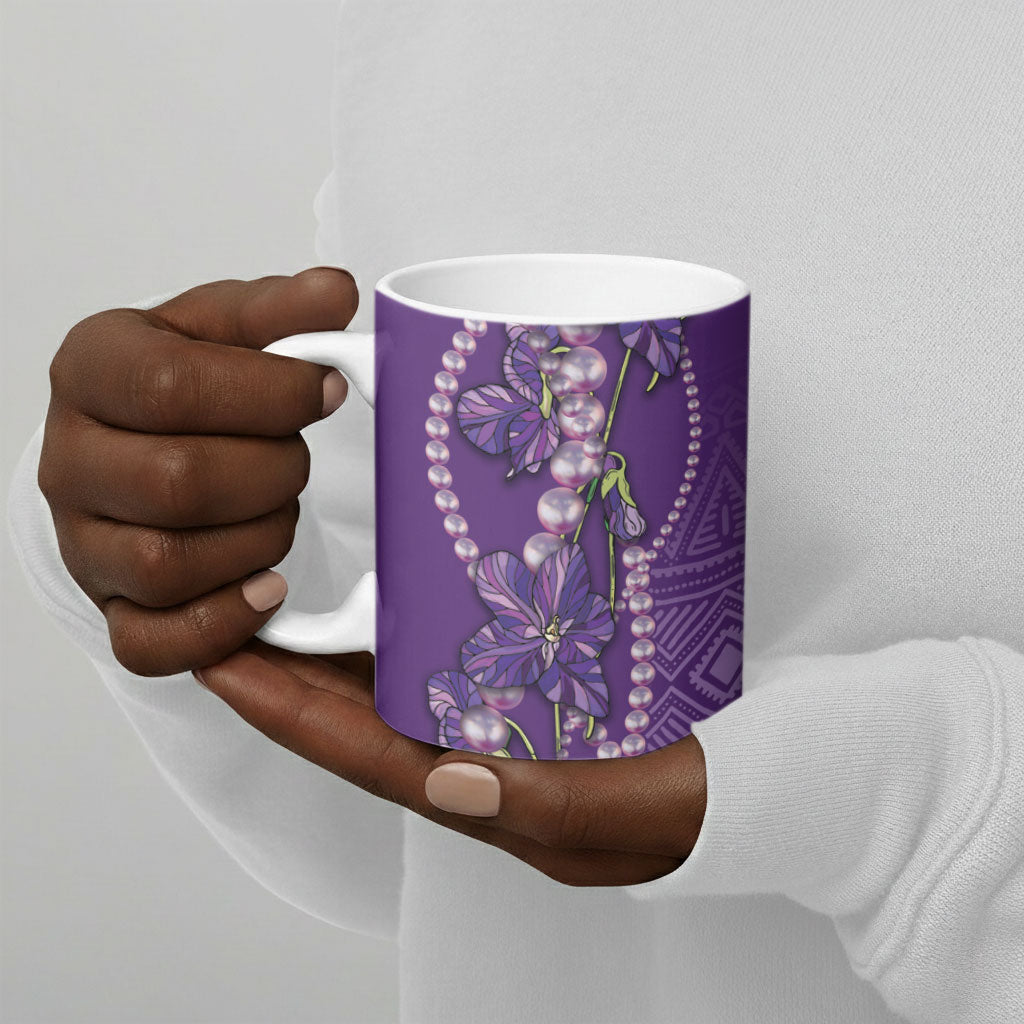 Lupus Awareness Purple Ribbon Butterfly Ceramic Mug Hope