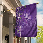 Lupus Awareness Purple Ribbon Butterfly Garden Flag Hope