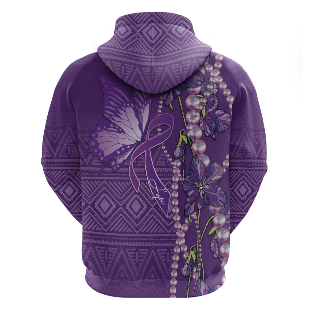 Lupus Awareness Purple Ribbon Butterfly Hoodie Hope
