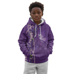 Lupus Awareness Purple Ribbon Butterfly Kid Hoodie Hope