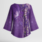 Lupus Awareness Purple Ribbon Butterfly Kimono Sleeve Blouse Hope