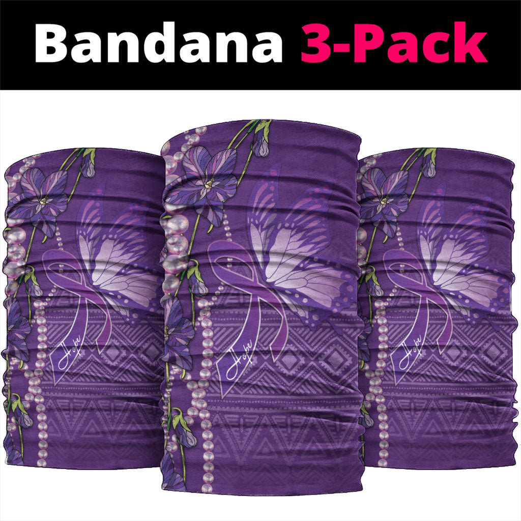 Lupus Awareness Purple Ribbon Butterfly Neck Gaiter Hope