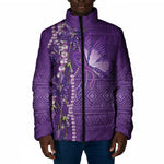 Lupus Awareness Purple Ribbon Butterfly Padded Jacket Hope