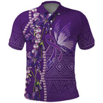 Lupus Awareness Purple Ribbon Butterfly Polo Shirt Hope