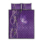 Lupus Awareness Purple Ribbon Butterfly Quilt Bed Set Hope