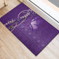 Lupus Awareness Purple Ribbon Butterfly Rubber Doormat Hope