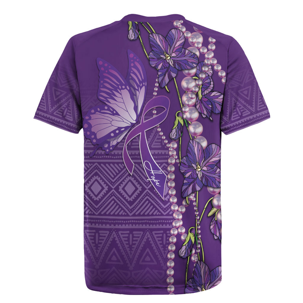 Lupus Awareness Purple Ribbon Butterfly Rugby Jersey Hope