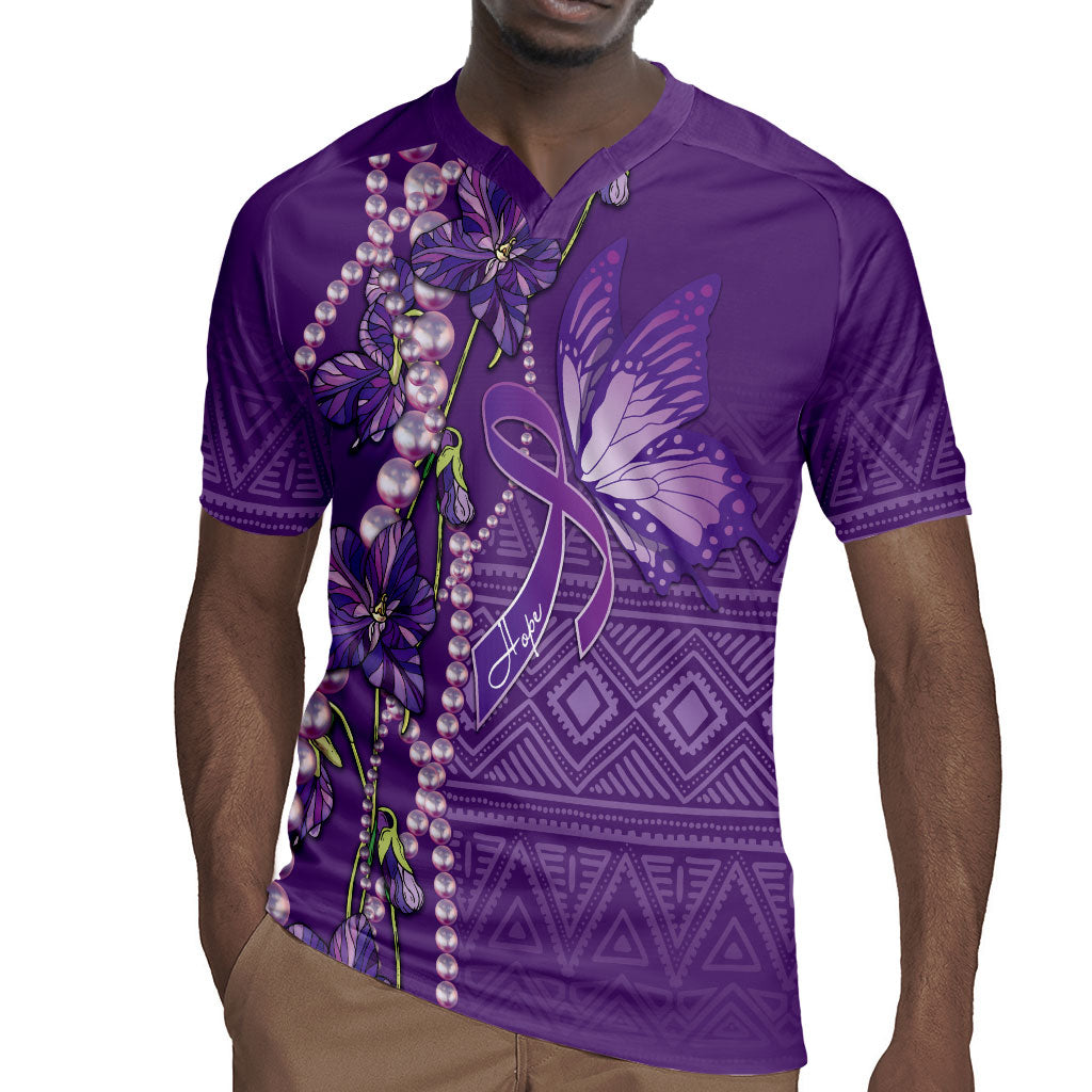 Lupus Awareness Purple Ribbon Butterfly Rugby Jersey Hope