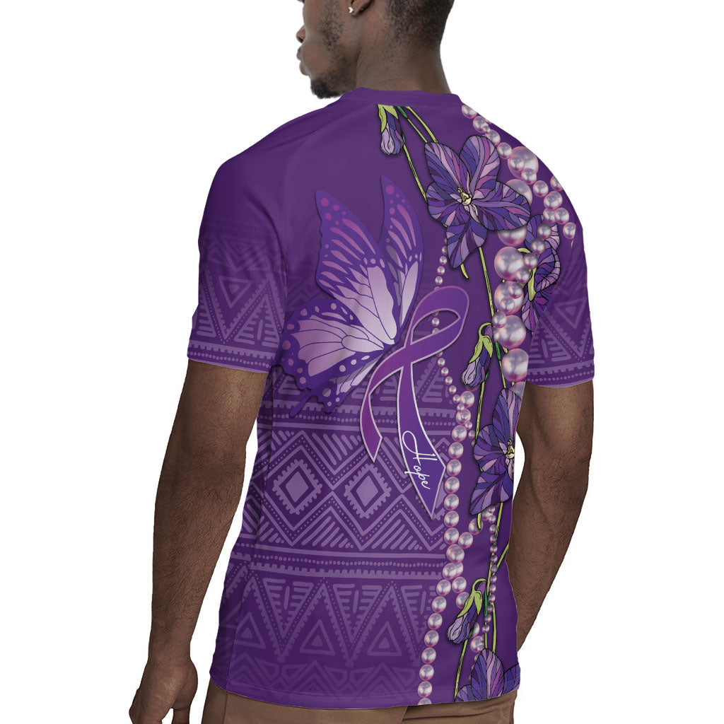 Lupus Awareness Purple Ribbon Butterfly Rugby Jersey Hope
