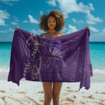 Lupus Awareness Purple Ribbon Butterfly Sarong Hope