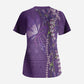 Lupus Awareness Purple Ribbon Butterfly Scrub Top Hope