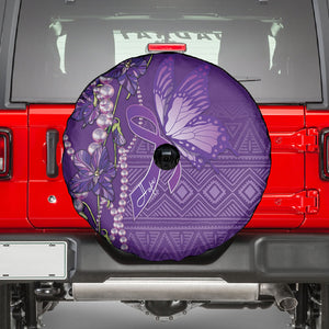 Lupus Awareness Purple Ribbon Butterfly Spare Tire Cover Hope