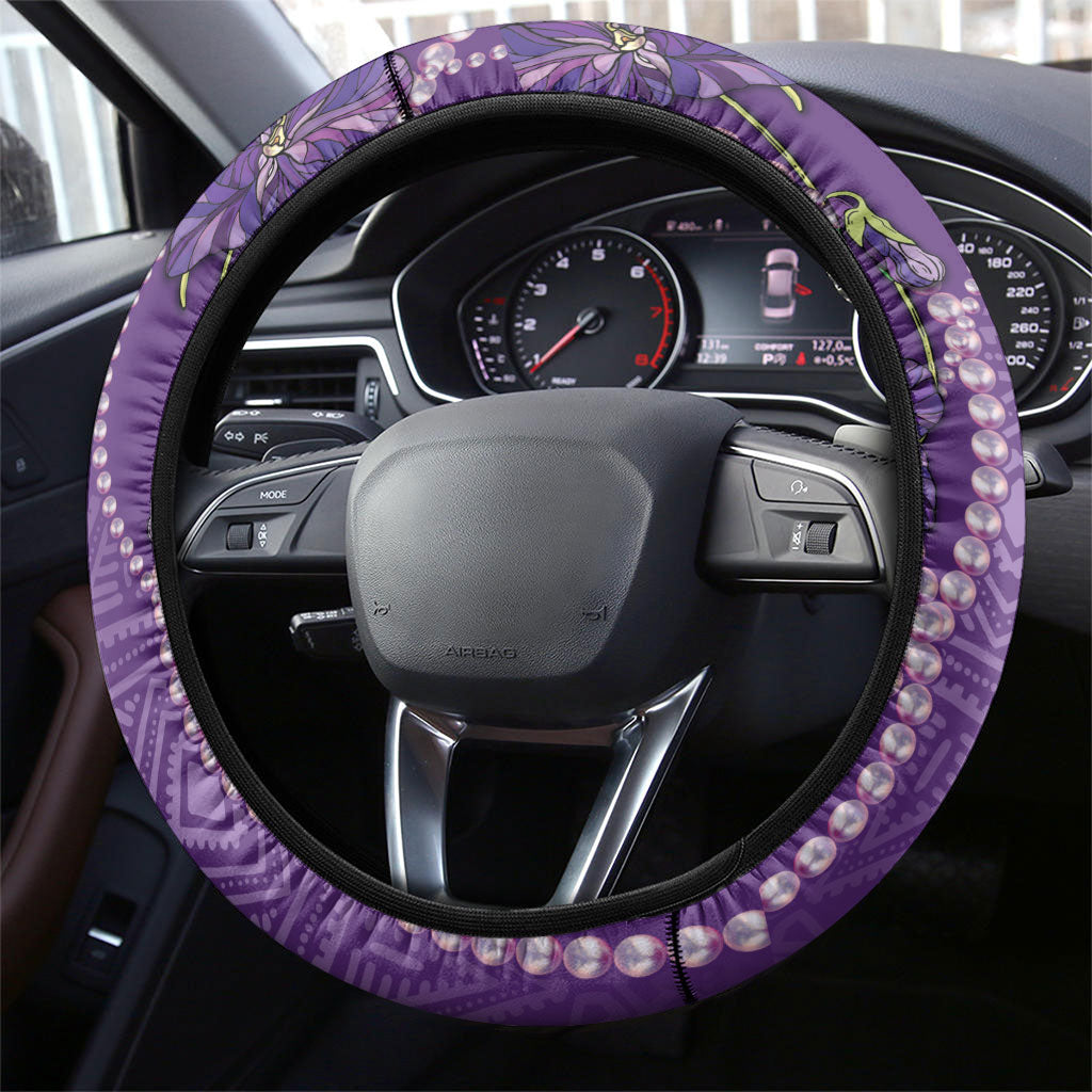Lupus Awareness Purple Ribbon Butterfly Steering Wheel Cover Hope