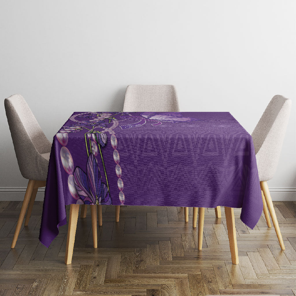Lupus Awareness Purple Ribbon Butterfly Tablecloth Hope