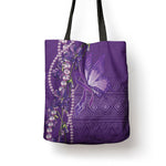 Lupus Awareness Purple Ribbon Butterfly Tote Bag Hope