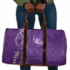 Lupus Awareness Purple Ribbon Butterfly Travel Bag Hope