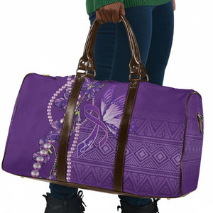 Lupus Awareness Purple Ribbon Butterfly Travel Bag Hope