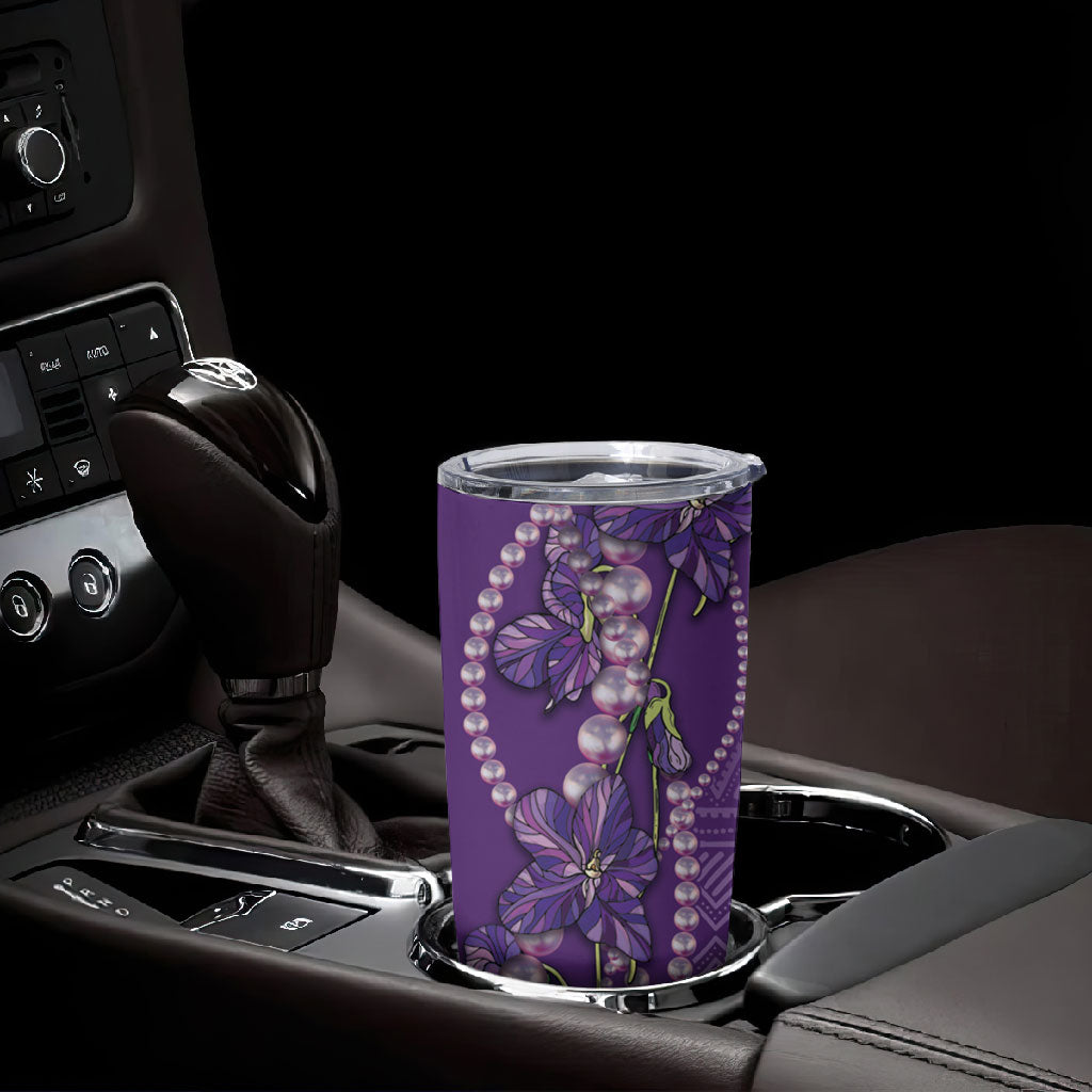 Lupus Awareness Purple Ribbon Butterfly Tumbler Cup Hope