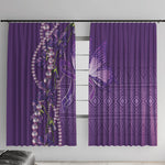 Lupus Awareness Purple Ribbon Butterfly Window Curtain Hope