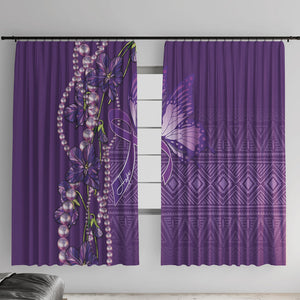 Lupus Awareness Purple Ribbon Butterfly Window Curtain Hope