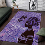 Lupus Awareness Afro Girl - Proud Survivor Area Rug Ankara Pattern