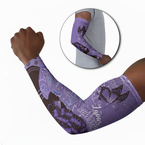 Lupus Awareness Afro Girl - Proud Survivor Arm Sleeves Ankara Pattern