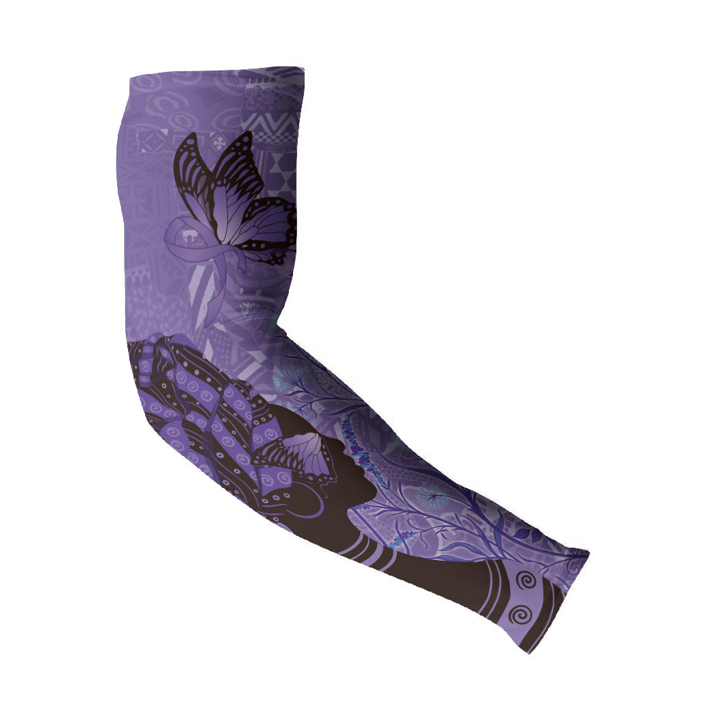 Lupus Awareness Afro Girl - Proud Survivor Arm Sleeves Ankara Pattern