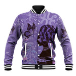 Lupus Awareness Afro Girl - Proud Survivor Baseball Jacket Ankara Pattern