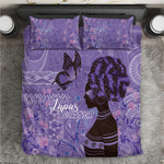 Lupus Awareness Afro Girl - Proud Survivor Bedding Set Ankara Pattern