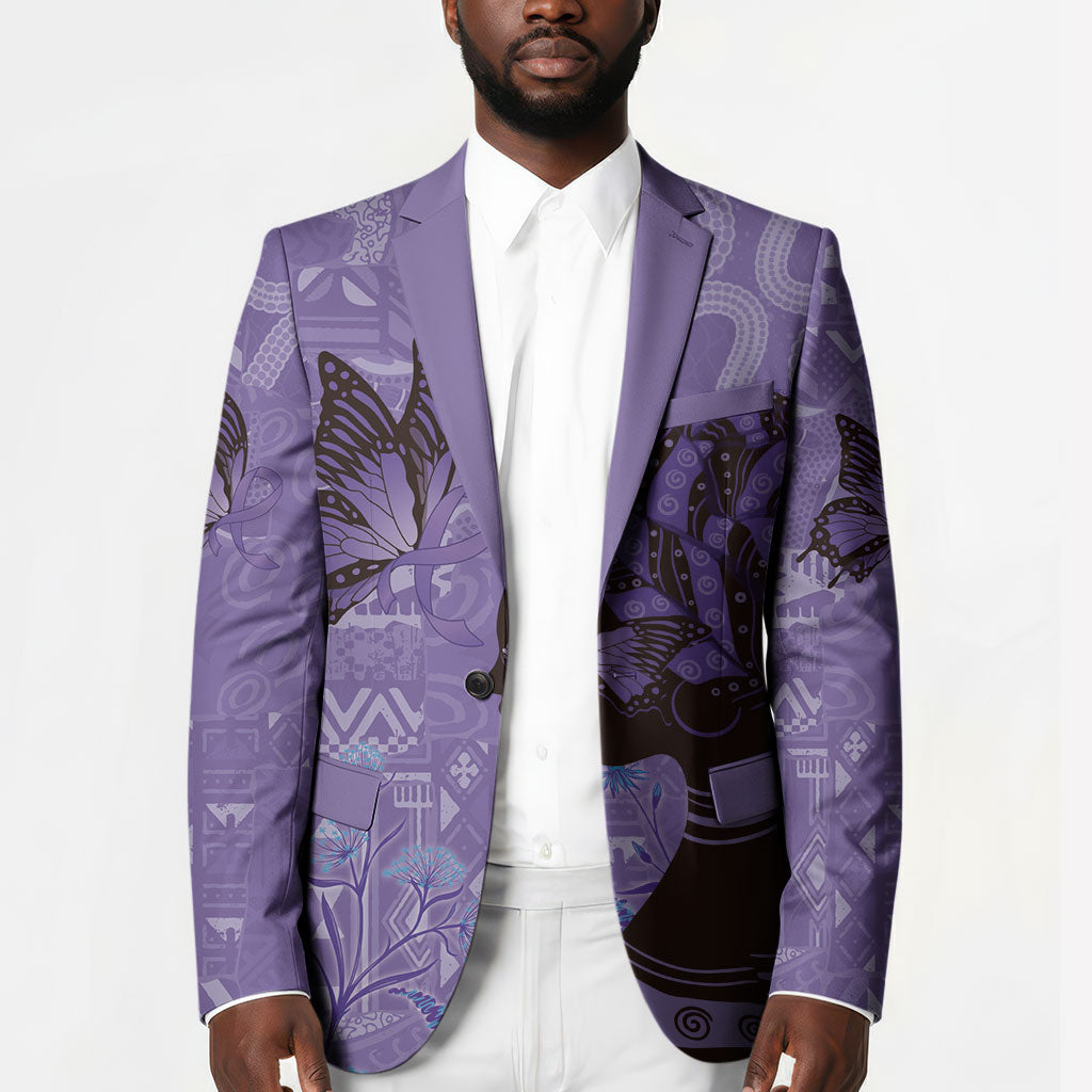 Lupus Awareness Afro Girl - Proud Survivor Blazer Ankara Pattern