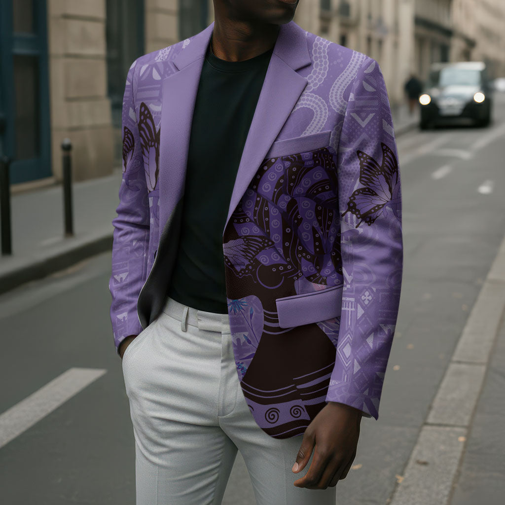 Lupus Awareness Afro Girl - Proud Survivor Blazer Ankara Pattern